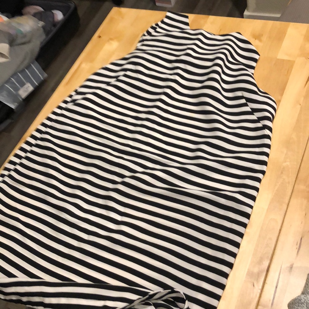 Black and white stripe dress